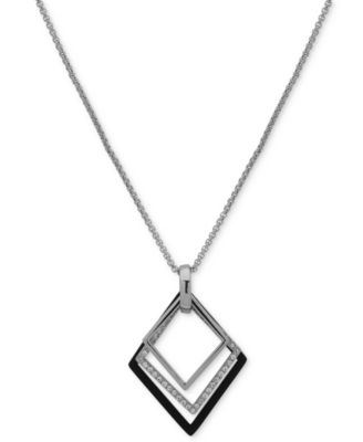 KARL LAGERFELD PARIS - Geometric Nested 36" Long Adjustable Pendant Necklace