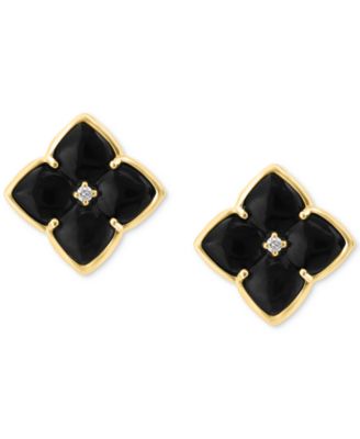 EFFY Collection - Onyx & Diamond Accent Square Stud Earrings in 14k Gold