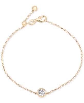 Audrey by Aurate - Diamond Miracle Plate Bezel Link Bracelet (1/10 ct. t.w.) in Gold Vermeil