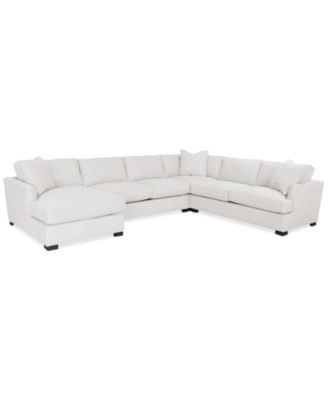 Furniture - 148" 4-Pc. Fabric Chaise Sectional