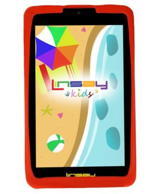 LINSAY - 7" New Kids Funny Tablet PC Android 10 with Defender Case Dual Camera