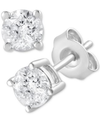 Forever Grown Diamonds - Lab Grown Diamond Stud Earrings (1 ct. t.w.) in Sterling Silver