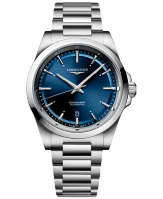 Longines - Men's Swiss Automatic Conquest Stainless Steel Bracelet Watch 41mm