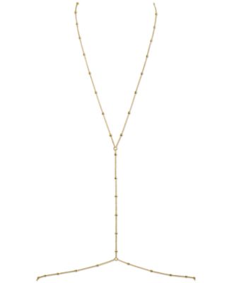 OMA THE LABEL - 18k Gold-Plated Dainty Bead Body Chain