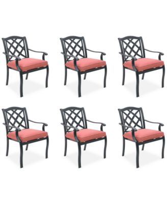 Agio - Wythburn Mix and Match Lattice Outdoor Dining Chairs, Set of 6
