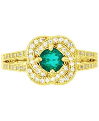 Macy's - Cubic Zirconia Knot Ring in 14k Gold-Plated Sterling Silver