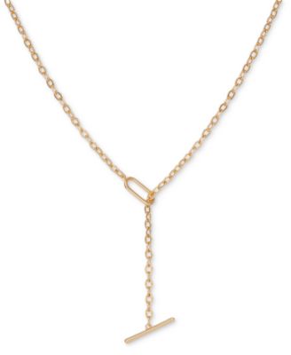 GUESS - Gold-Tone Crystal 36" Toggle Lariat Necklace