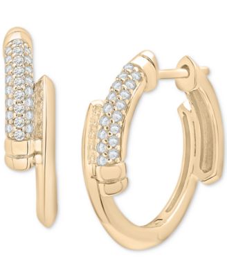 Audrey by Aurate - Diamond Small Hoop Earrings (1/6 ct. t.w.) in Gold Vermeil