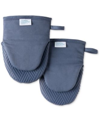 Town & Country Living - Basics Silicone Basketweave Mini Oven Mitts, Set of 2