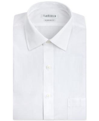 Van Heusen - Men's Classic-Fit White Poplin Dress Shirt