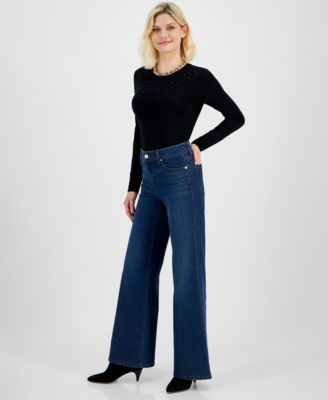 I.N.C. International Concepts - Petite High-Rise Flare Jeans