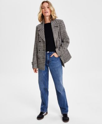 Maralyn & Me - Juniors' Double-Breasted Long-Sleeve Peacoat