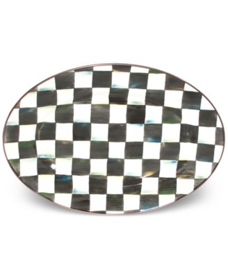 Mackenzie-Childs - Courtly Check Enameled Steel Small Oval Platter