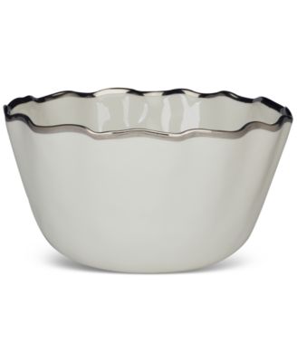 Certified International - Regency Deep Metallic-Trim Porcelain Bowl