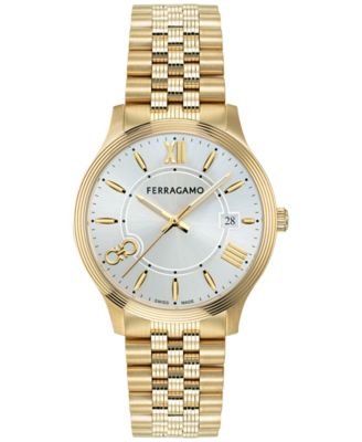 Ferragamo - Women's Swiss Duo Gold Ion Plated Stainless Steel Bracelet Watch 40mm