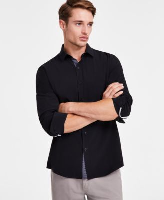 Alfani - Men's Alfatech Regular-Fit Performance Stretch Button-Down Shirt