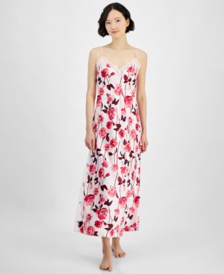 I.N.C. International Concepts - Women's Lace-Trim Satin Nightgown