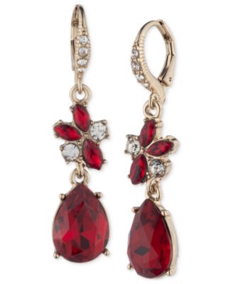 Givenchy - Stone & Crystal Pear-Shape and Cluster Leverback Drop Earrings