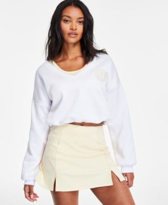 Madden Girl - Juniors' Twofer Bubble Fleece Top