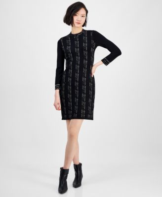 Robbie Bee - Women's Long-Sleeve Mock-Neck Bodycon Dress