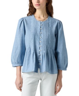 Levi's - Women's 3/4-Sleeve Button-Front Blouse