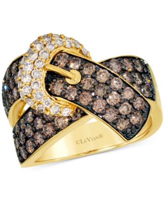 Le Vian - Chocolate Diamond & Nude Diamond Belt Buckle Ring (2-1/2 ct. t.w.) in 14k Gold