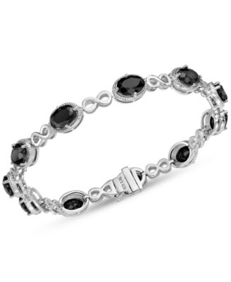 Macy's - Truffle Sapphire Infinity Link Bracelet (11-1/2 ct. t.w.) in Sterling Silver