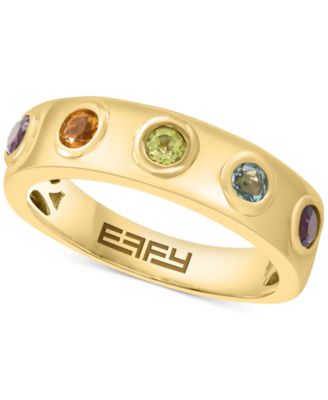 EFFY Collection - Multi-Gemstone Bezel Band (1/2 ct. t.w.) in Gold-Plated Sterling Silver