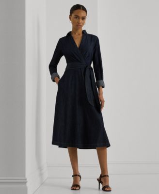 Lauren Ralph Lauren - Surplice Georgette Midi Dress