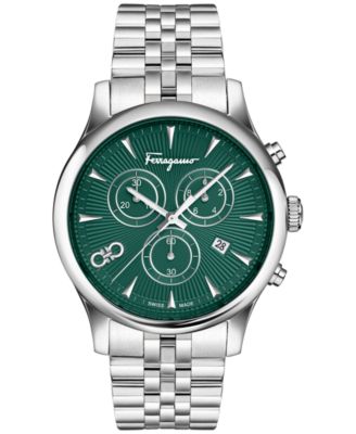 Ferragamo - Men's Swiss Chronograph Duo Stainless Steel Bracelet Watch 42mm