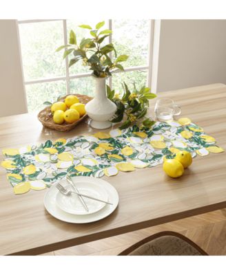 Elrene - Tuscany Cutwork Allover Fabric Centerpiece, 13" x 36"