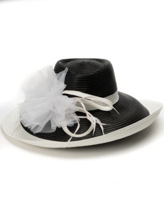 August Hats - Two-Tone Large Romantic Profile Dressy Hat