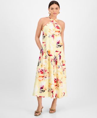 I.N.C. International Concepts - Petite Floral Halter Maxi Dress