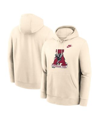 Nike - Men's Cream Alabama Crimson Tide Vault Logo Pullover Hoodie