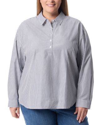 Gloria Vanderbilt - Plus Size Cotton Amanda Popover Blouse
