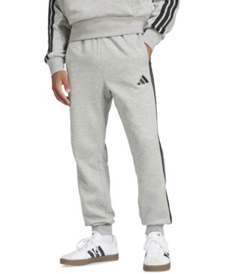 adidas - Men's Essentials Regular-Fit 3-Stripes Fleece Joggers