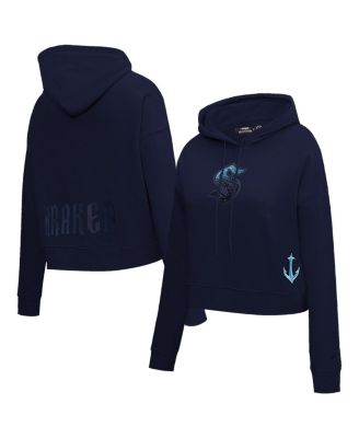 Pro Standard - Women's  Deep Sea Blue Seattle Kraken Jewels Cropped Pullover Hoodie
