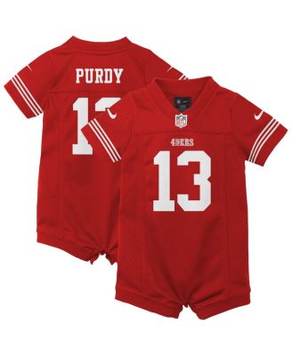Nike - Big Boys and Girls Scarlet Brock Purdy San Francisco 49ers Game Romper Jersey