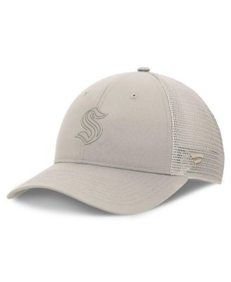 Fanatics - Women's Tan Seattle Kraken Authentic Pro Road Trucker Adjustable Hat