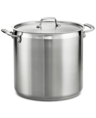Tramontina - Tri-Ply Clad Stainless Steel 20-Qt. Covered Stock Pot