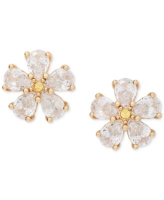 kate spade new york - Bursting Blooms Gold-Tone Crystal Stud Earrings
