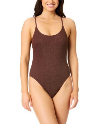 Salt + Cove - Juniors' Metallic One-Piece Swimsuit