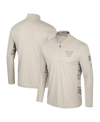 Colosseum - Men's  Natural Vanderbilt Commodores OHT Military Appreciation Quarter-Zip Jacket