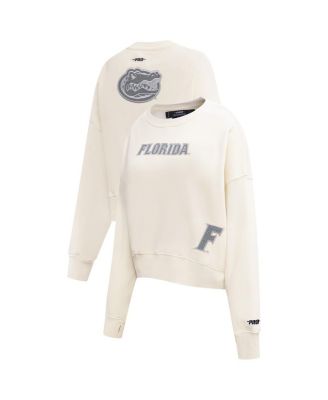 Pro Standard - Women's Cream Florida Gators French Terry Boxy Cropped Pullover Crewneck