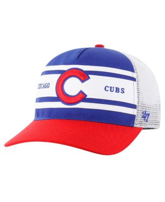 '47 Brand - Men's Royal Chicago Cubs Gridiron Super Stripe Relaxed Trucker Hitch Adjustable Hat