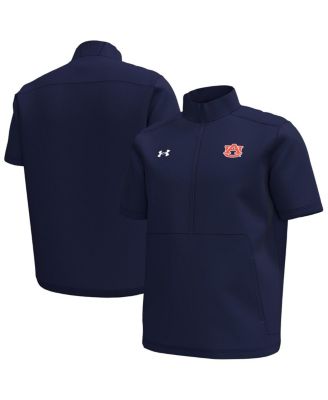 Under Armour - Men's Navy Auburn Tigers Motivate Quarter-Zip Short Sleeve Top