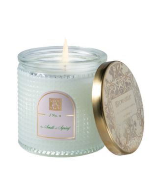 Aromatique - The Smell of Spring Textured Glass Candle with Lid, 6 oz.