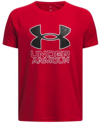 Under Armour - Big Boys Tech Hybrid Print Logo Graphic Short-Sleeve T-Shirt