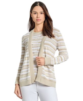 Jones New York - Women's Textured Open-Front Cardigan