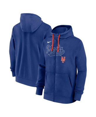 Nike - Men's Royal New York Mets Knockout Script Full-Zip Hoodie